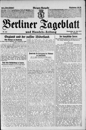 Berliner Tageblatt und Handels-Zeitung on Jun 14, 1923