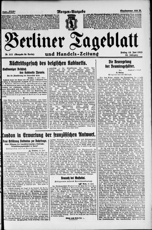 Berliner Tageblatt und Handels-Zeitung on Jun 15, 1923