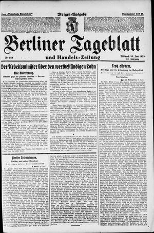 Berliner Tageblatt und Handels-Zeitung vom 20.06.1923