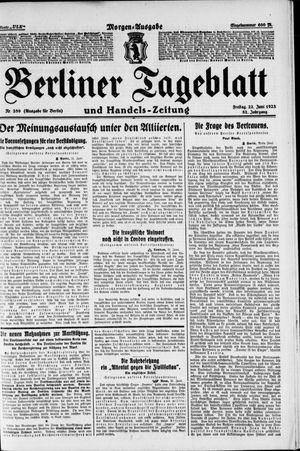 Berliner Tageblatt und Handels-Zeitung on Jun 22, 1923