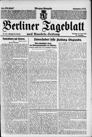 Berliner Tageblatt und Handels-Zeitung vom 24.06.1923