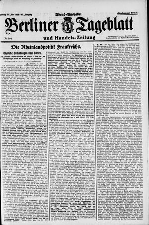 Berliner Tageblatt und Handels-Zeitung vom 25.06.1923
