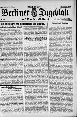 Berliner Tageblatt und Handels-Zeitung vom 29.06.1923