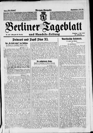 Berliner Tageblatt und Handels-Zeitung vom 01.07.1923