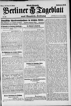 Berliner Tageblatt und Handels-Zeitung vom 02.07.1923