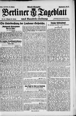 Berliner Tageblatt und Handels-Zeitung vom 06.07.1923