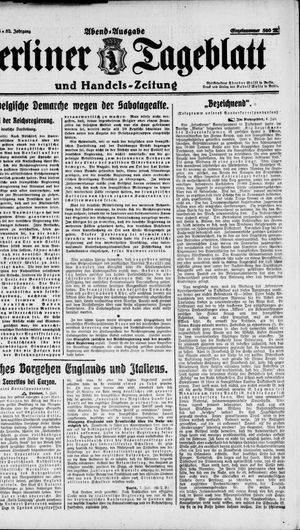 Berliner Tageblatt und Handels-Zeitung vom 07.07.1923