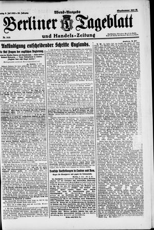 Berliner Tageblatt und Handels-Zeitung vom 09.07.1923