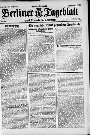 Berliner Tageblatt und Handels-Zeitung vom 11.07.1923