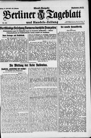 Berliner Tageblatt und Handels-Zeitung vom 13.07.1923