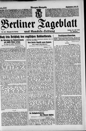 Berliner Tageblatt und Handels-Zeitung vom 20.07.1923