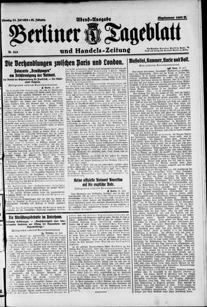 Berliner Tageblatt und Handels-Zeitung vom 24.07.1923