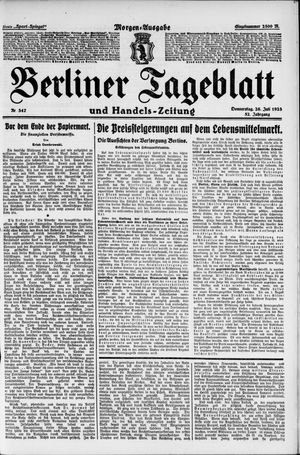 Berliner Tageblatt und Handels-Zeitung on Jul 26, 1923