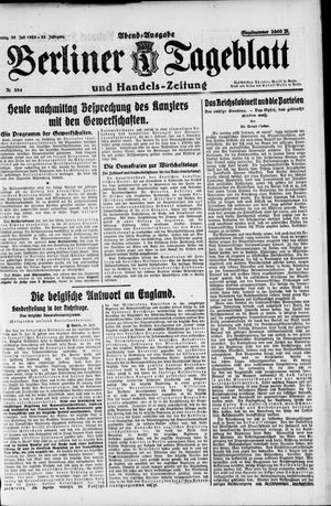 Berliner Tageblatt und Handels-Zeitung vom 30.07.1923
