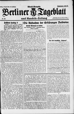 Berliner Tageblatt und Handels-Zeitung vom 03.08.1923