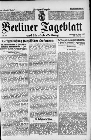Berliner Tageblatt und Handels-Zeitung vom 03.08.1923