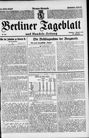 Berliner Tageblatt und Handels-Zeitung vom 07.08.1923