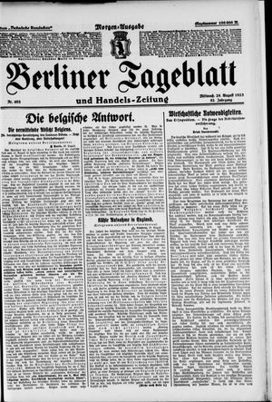 Berliner Tageblatt und Handels-Zeitung vom 29.08.1923