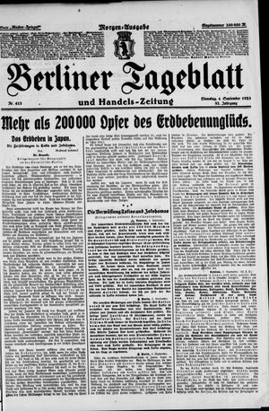 Berliner Tageblatt und Handels-Zeitung vom 04.09.1923