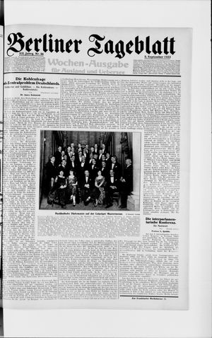Berliner Tageblatt und Handels-Zeitung vom 05.09.1923