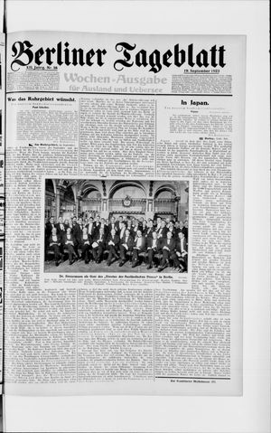 Berliner Tageblatt und Handels-Zeitung vom 19.09.1923