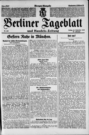 Berliner Tageblatt und Handels-Zeitung vom 28.09.1923