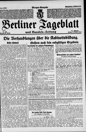 Berliner Tageblatt und Handels-Zeitung vom 05.10.1923