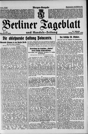 Berliner Tageblatt und Handels-Zeitung vom 19.10.1923