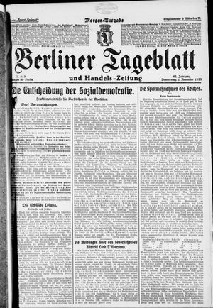 Berliner Tageblatt und Handels-Zeitung vom 01.11.1923