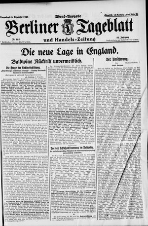 Berliner Tageblatt und Handels-Zeitung vom 08.12.1923
