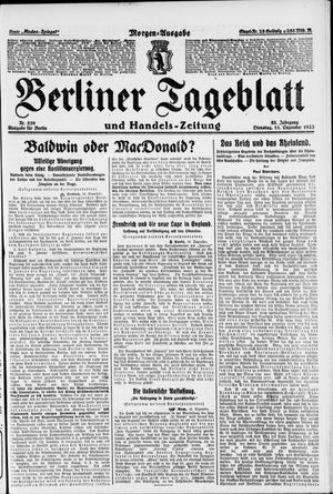 Berliner Tageblatt und Handels-Zeitung vom 11.12.1923