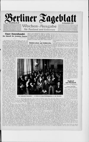 Berliner Tageblatt und Handels-Zeitung vom 12.12.1923
