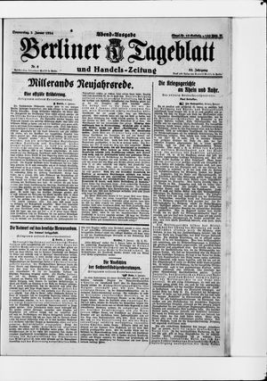 Berliner Tageblatt und Handels-Zeitung vom 03.01.1924