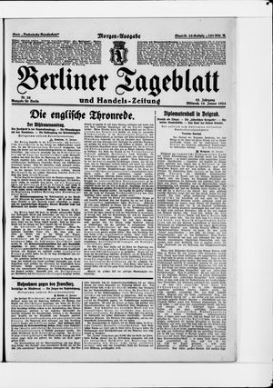 Berliner Tageblatt und Handels-Zeitung vom 16.01.1924