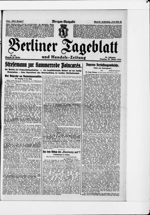 Berliner Tageblatt und Handels-Zeitung vom 20.01.1924