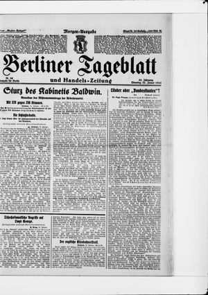 Berliner Tageblatt und Handels-Zeitung vom 22.01.1924