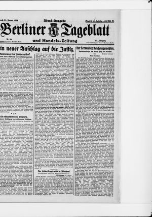 Berliner Tageblatt und Handels-Zeitung vom 23.01.1924
