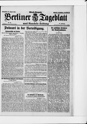 Berliner Tageblatt und Handels-Zeitung vom 26.01.1924
