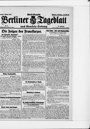 Berliner Tageblatt und Handels-Zeitung vom 05.02.1924