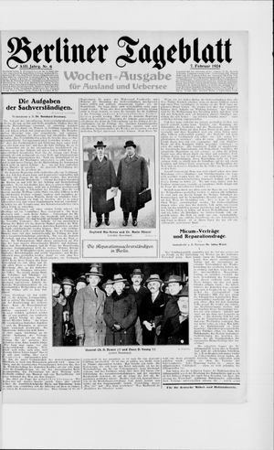 Berliner Tageblatt und Handels-Zeitung on Feb 7, 1924