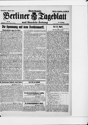 Berliner Tageblatt und Handels-Zeitung vom 09.02.1924