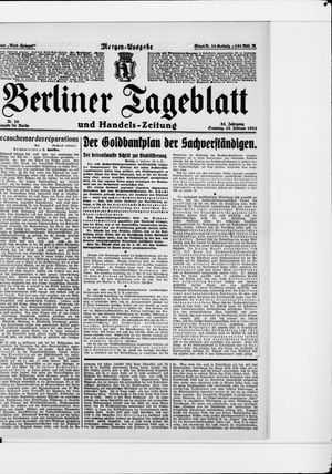 Berliner Tageblatt und Handels-Zeitung vom 10.02.1924