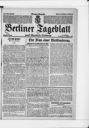 Berliner Tageblatt und Handels-Zeitung vom 14.02.1924