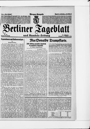 Berliner Tageblatt und Handels-Zeitung vom 17.02.1924