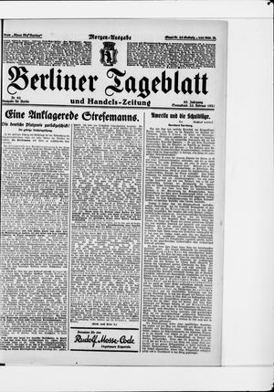 Berliner Tageblatt und Handels-Zeitung vom 23.02.1924