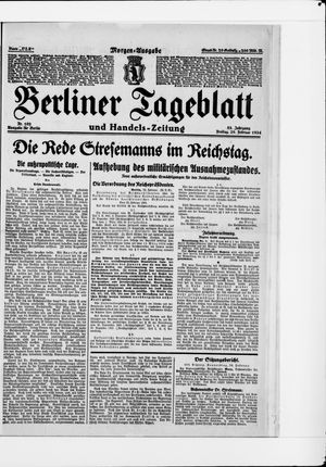 Berliner Tageblatt und Handels-Zeitung vom 29.02.1924