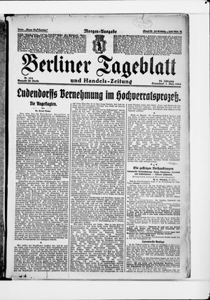 Berliner Tageblatt und Handels-Zeitung vom 01.03.1924