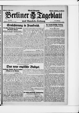 Berliner Tageblatt und Handels-Zeitung vom 05.03.1924