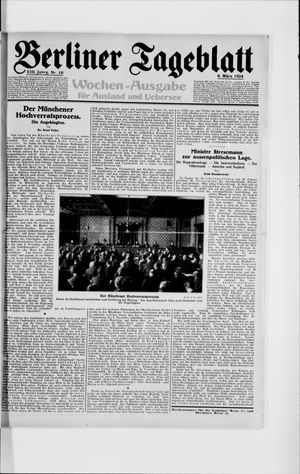 Berliner Tageblatt und Handels-Zeitung on Mar 6, 1924