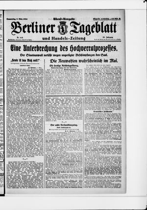 Berliner Tageblatt und Handels-Zeitung vom 06.03.1924